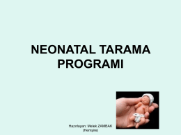 neonatal tarama programı