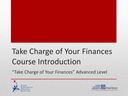Take Charge of Your Finances