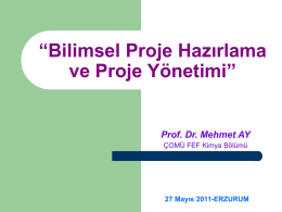 Proje Yönetimi Mehmet Ay - Prof. Dr. Hasan Seçen`in Akademik