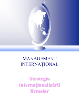 Mecanismele internationalizarii firmei