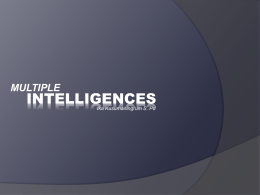 Multiple Intelligences