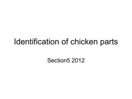 Identification of chicken parts