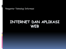 internet dan aplikasi web Pertemuan 8