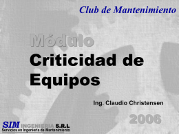 Criticidad de Equipos_Christensen 2006