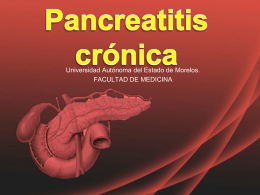 Pancreatitis Crónica y Tumores Pancreáticos