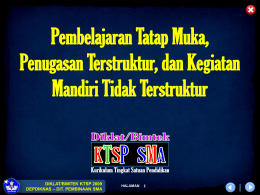 Pembelajaran Tatap Muka, Penugasan Terstruktur dan Tugas