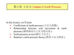 Earth Pressure At