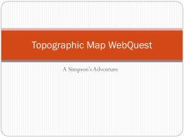 Topographic Map WebQuest