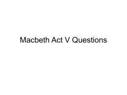 Macbeth Act V Questions