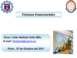 Tong Jesús. Finanzas Empresariales. Perú 2008