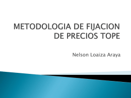 METODOLOGIA DE FIJACION DE PRECIOS TOPE