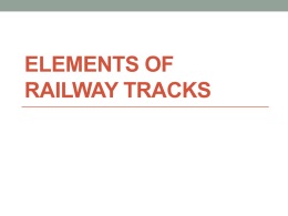 ELEMENTS OF RAILWAY TRACKS - wec civilians