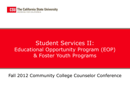 What is EOP? - The California State University