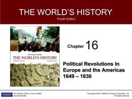 Chapter 16 _Political Revolutions in Europe