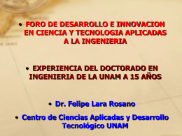 Doctorado UNAM - Facultad de Ingeniería Química de la BUAP