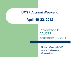 UCSF Alumni Weekend April 19