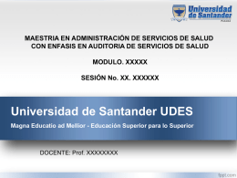 Plantilla presentaciones - Universidad de Santander UDES