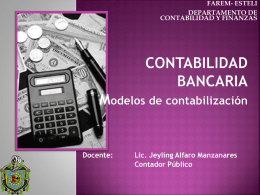 Modelos de contabilizacion - MSc. Jeyling Alfaro Manzanares