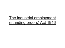 (standing orders) Act