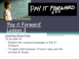 `Pay it Forward` Lesson 3 - Hertfordshire Grid for Learning