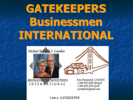 GATEKEEPERS Businessmen INTERNATIONAL