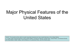 Major Physical Features of the United States