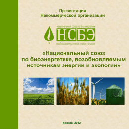 Project of Mini TE - Национальный союз по биоэнергетике