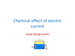 Chemical effect of electric current - Bee hub