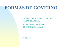 formas de governo