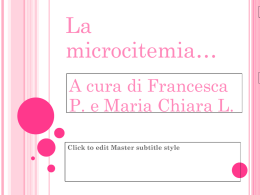 La microcitemia - Multimedia@Didattica
