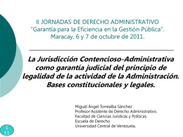 La Jurisdicción Contencioso-Administrativa como Garantía Judicial