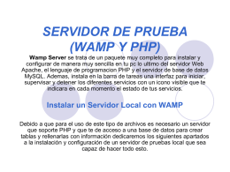 SERVIDOR DE PRUEBA (WAMP Y PHP