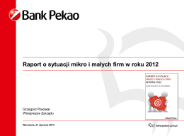 Pekao - prezentacja raportu SME 2013