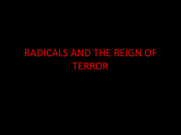 RADICALS AND THE REIGN OF TERROR