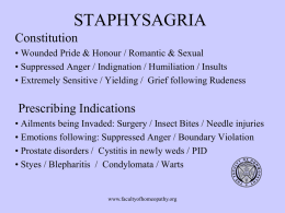 Staphysagria - Faculty of Homeopathy