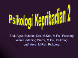 Pengantar - Psikologi UHT 2012