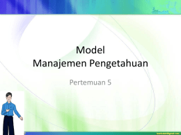 Model Manajemen Pengetahuan