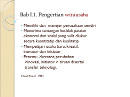 Pengertian wira usaha