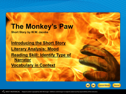 The Monkey`s Paw Introduction PPT