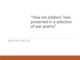 Looking at a range of conflict poems, explore the