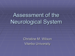 Assessment of the Neurological System