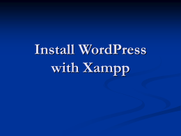 Install WordPress with Xampp