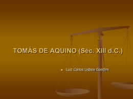 TOMÁS DE AQUINO – Séc. XIII d.C.
