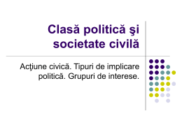 Clasă politică şi societate civilă