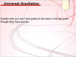 Universal Gravitation
