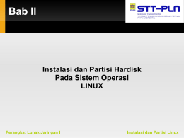 Instalasi dan Pertisi Hardisk pd Linux