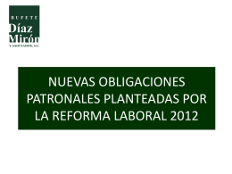 nuevas obligaciones patronales planteadas por la reforma laboral