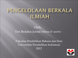 PENGELOLAAN BERKALA ILMIAH-Yadi