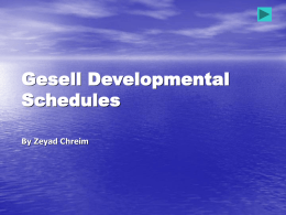 Gesell Developmental Schedules