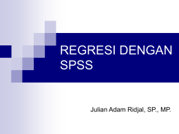 Tampilan Output Regresi pada SPSS